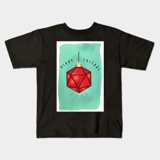 Dungeons & Dragons -Merry Critmas - D20 Christmas Ornament - DnD Dice set Kids T-Shirt